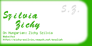 szilvia zichy business card